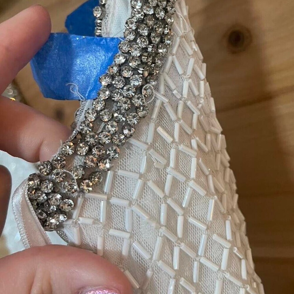 Mac Duggal White Fully Sequin - Picture 5 of 8
